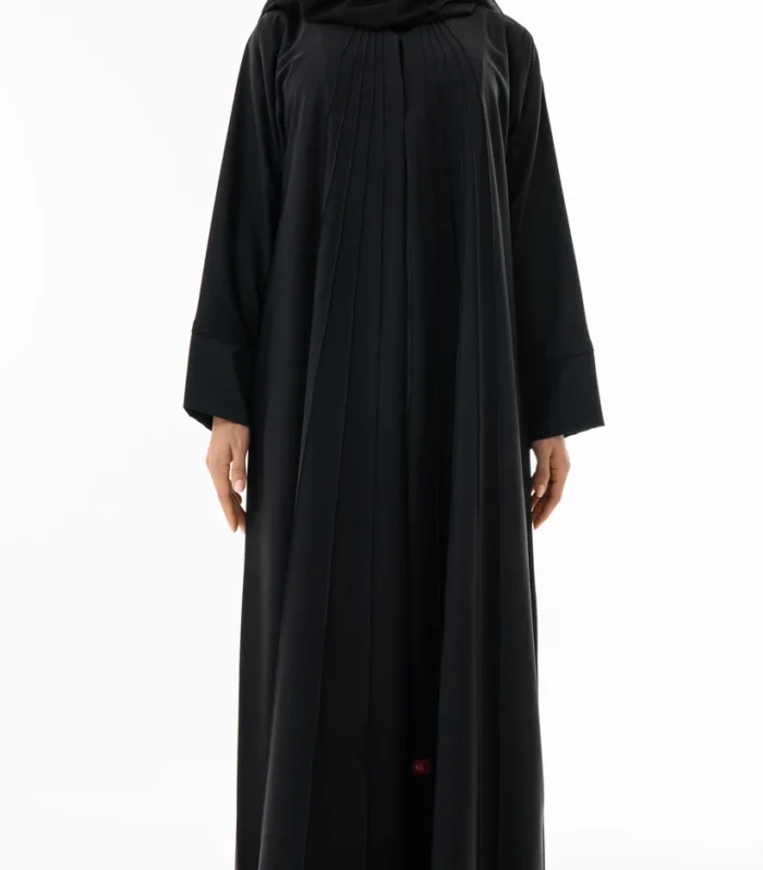 Elegant Pin-tuck Detailing On The Front Panel Of The Abaya
