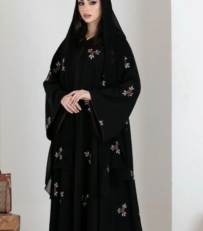 Delicate Thread Work Abaya